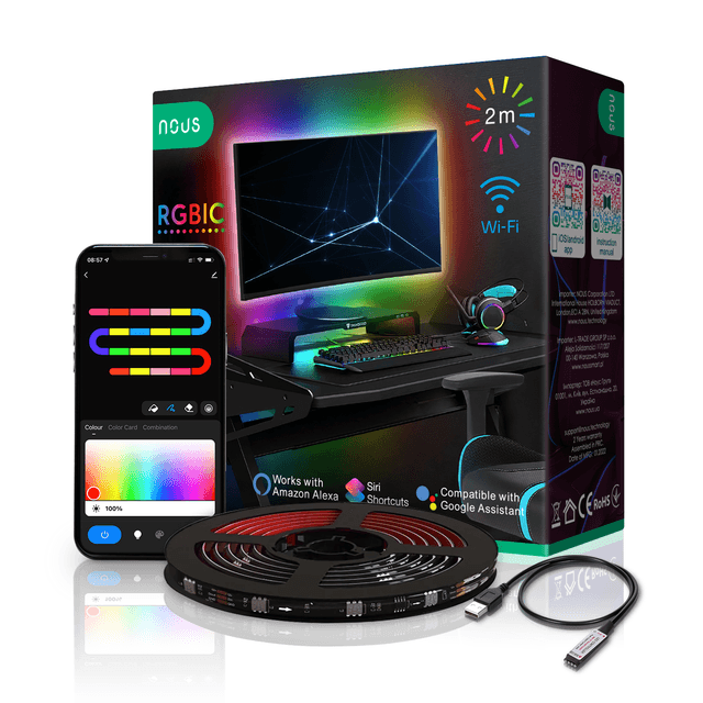 Smart RGBIC 2m TV LED Strip Nous F9